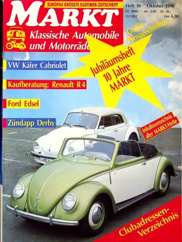 Deckblatt Oldtimer Markt (10/1990)